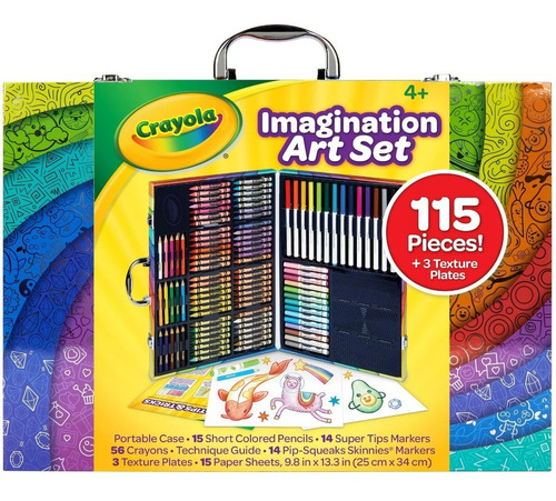 Caja De Colores Creyones Cera Marcadores Crayola 115 Piezas