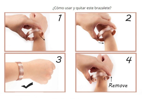 Imagen 6 de 8 de Pulsera Magnética De Cobre Hombre