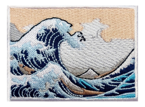 Parche Bordado La Gran Ola De Kanagawa Katsushika Hokusai