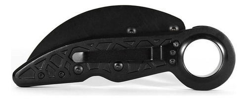 Aro para cuchillos Karambit Avb A3236 de acero inoxidable, color negro