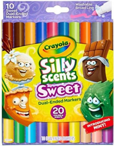Marcadores Dobles C/ Aromas Crayola Silly Scents Sweet X10u