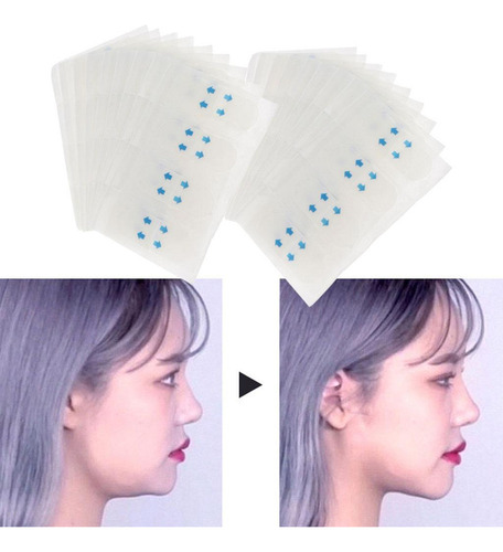 D Cinta De Estiramiento Facial Invisible 80pcs