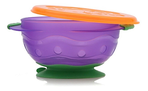 Bowl Con Sopapa Mediano Para Bebés - Baby Innovation Color Violeta Liso