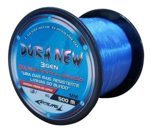 Linha Mono Artemis Duranew 8x 3gen 0,25mm 15lbs 500m Azul