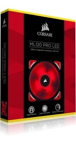 Imagen 5 de 5 de Cooler Gabinete Corsair Ml120 Pro Led Red 120mm Nuevo