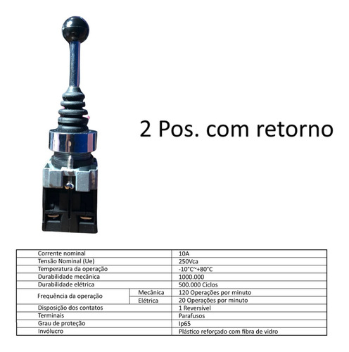 Chave Manipuladora Tipo Joystick 2 Posições Com Retorno Novo