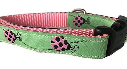 Collar De Perro Catarina, Diseño Canined, Verde, Rosa, 1 Pu