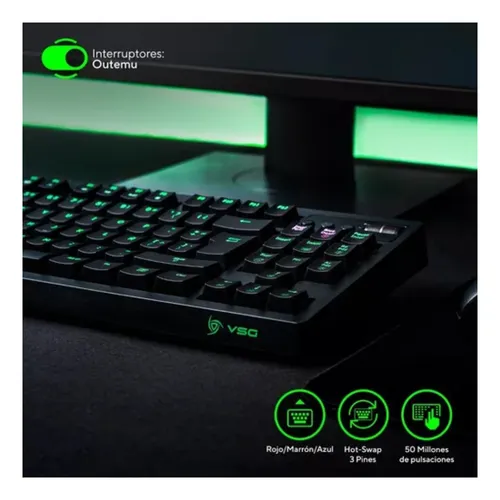 Teclado Mecanico Quasar Rgb White Idioma Español Latinoaméri