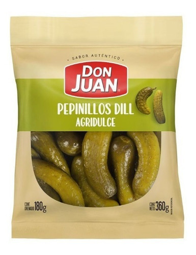 Pepinillos Dill Don Juan Agridulces Bolsa 400 G