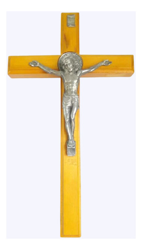 Cruz De Madera  Cristo 28 Cm Crucifijo Colgar