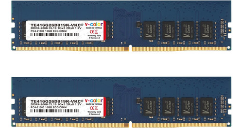 V-color Ddr4 32gb (2 X 16gb) 2666mhz (pcdual Rank Server Ram