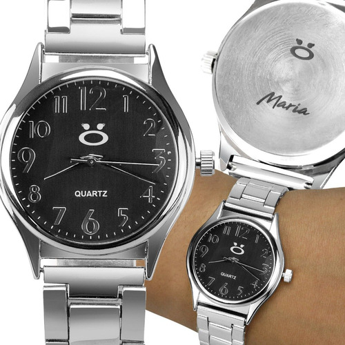 Relogio Feminino Aço Inox Qualidade Premium Prata Casual