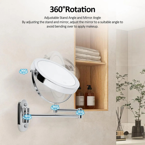 Espejos Para Maquillaje Con Luz Espejo Plegable De Pared