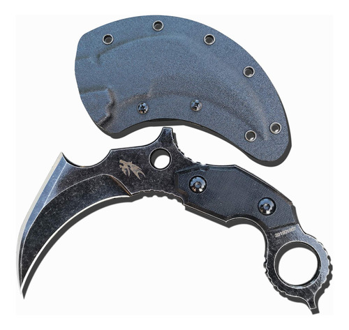 Cuchillo Karambit Supervivencia Hoja Doble Cara Mango G10 Cl