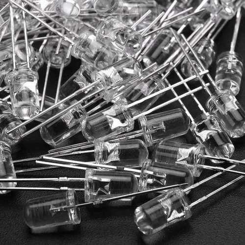 D- 100 Bombillas Led De Color Blanco Cálido De 5 Mm, 3 V,