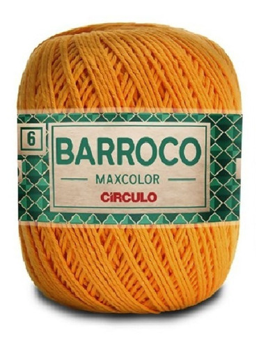 Barbante Barroco Maxcolor 6 Fios 200gr Linha Crochê Colorida Cor Dark Cheddar-4131