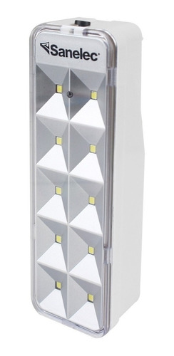 Imagen 1 de 2 de Lámpara de emergencia Sanelec 2128 LED con batería recargable 127V blanca