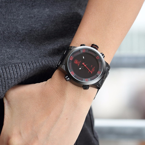 Relógio Masculino Esportivo Shark Sh 201 Led Pronta Entrega