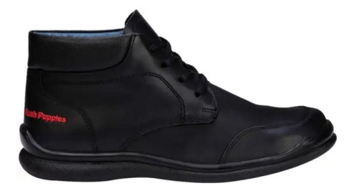 Zapato Escolar Tipo Bota Hush Puppies 1153 Negro Junior Msi