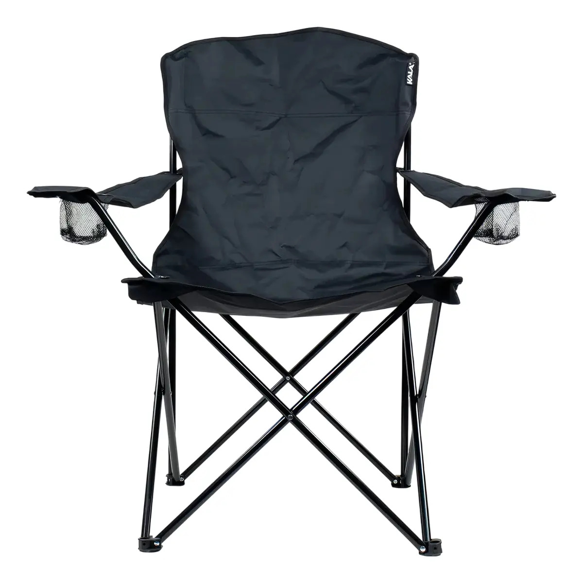 Cadeira Dobrável Kala Comfort Plus Preto Camping Praia 150kg