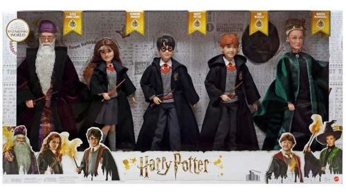 Harry Potter Set 5 Muñecos Mattel Wizarding World