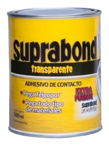 Adhesivo Suprabond Transparente Extra Fuerte En Lata 500ml