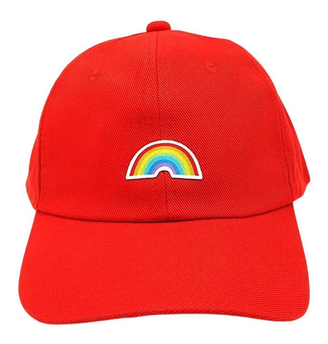 Boné Strapback Baseball Vermelho Lgbt Arco-íris Côrte