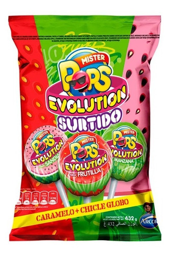 Chupetines Pop Evolution Surtido X 24 U - Lollipop