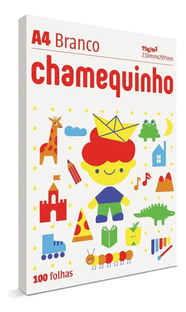 Papel Sulfite A4 75g/m2 Branco Com 100 Folhas Branco
