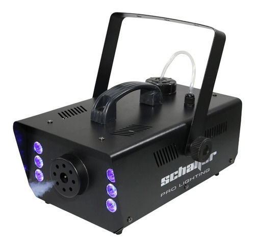 Maquina Caja De Humo 1000w Con Led Control Eventos Fiesta Color Negro