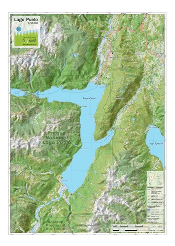 Imagen 1 de 3 de Mapa Topográfico: Lago Puelo