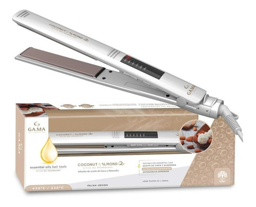 Imagen 3 de 3 de Plancha de cabello GA.MA Italy Elegance Coconut Almond blanca 110V/240V