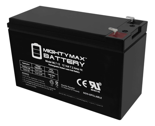 Mighty Max Battery Bateria Repuesto 12 V 7 Ah Para Johnlite