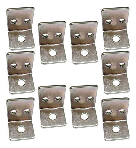 Kit Cantoneira De Reforço P Móveis 25 X 18 -10unid.-minubras Cor Prateado