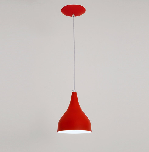Lustre Pendente Ibiza 1l - Vermelho - Auremar -varias Cores