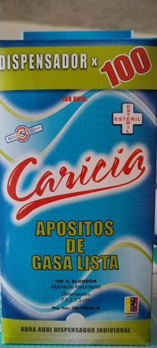 Gasa Lista Estéril X 100 Y 25 Unidades En Dispensador 