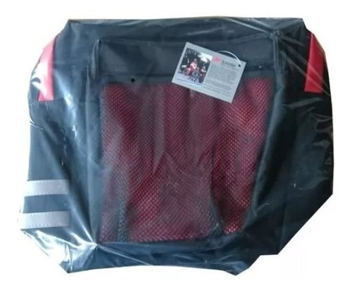 Imagen 2 de 5 de Alforja Bolso Bici Trasero Doble Shake Land Negro C/ Rojo