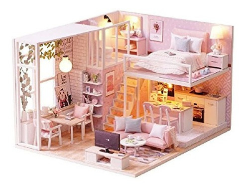 Cutebee  Casa De Muñecas En Miniatura Con Muebles