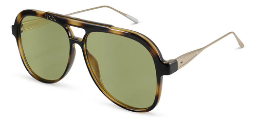 Anteojos Sol Infinit Triple Xxx Metal Carey Lente Verde Infinit Triple Xxx Metal Verde - Grn Carey - Habano Dorado