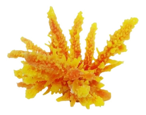 Enfeite Coral Esponja Finger Yellow Para Aquário E Decoração