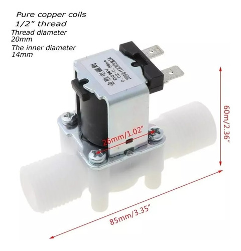 Kit 2 Electrovalvulas 1/2 Agua Solenoide 12v Arduino Pic