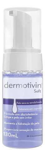 Dermotivin Soft sabonete em espuma de limpeza facial 130mL