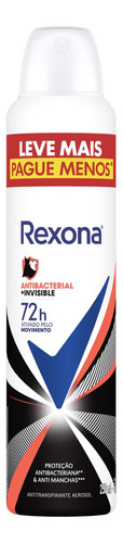 Antitranspirante Rexona Antibacterial e Invisible 250 ml