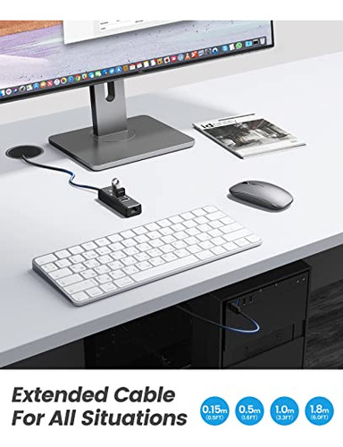 Orico Usb Hub Ethernet 4 Puertos, Adaptador Gigabit Usb 3.0
