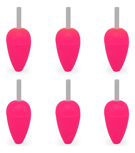 Bóia Guia Pesca N3 Com 6 Unidades Lambari Cor Rosa