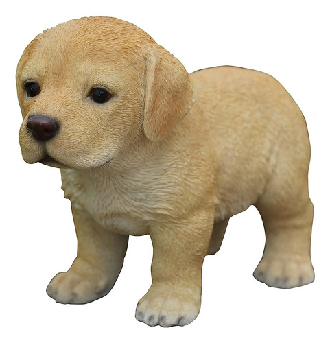 Hi-line Gift Ltd Estatua De Cachorro Labrador Amarillo De Pi