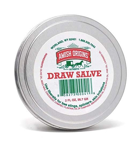 Orígenes Amish Draw Salve Ungüento, 2 Onza