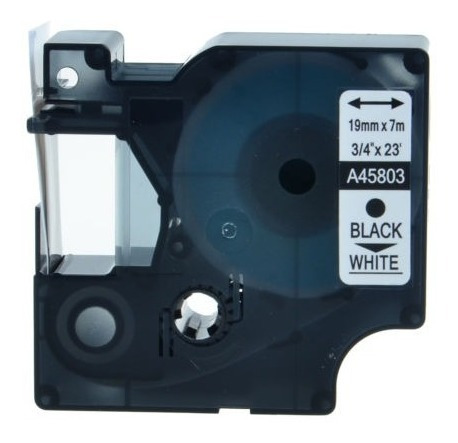Imagen 3 de 5 de 10pk Para D1 Dymo Labelmanager 350 350d Negro En Marca Blanc