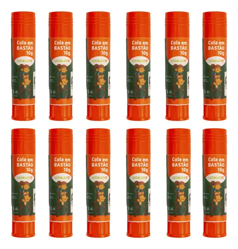 comprar Cola Bastão Pequena Leo E Leo 10g Com 12 Uni Atacado Escolar Cor Branco