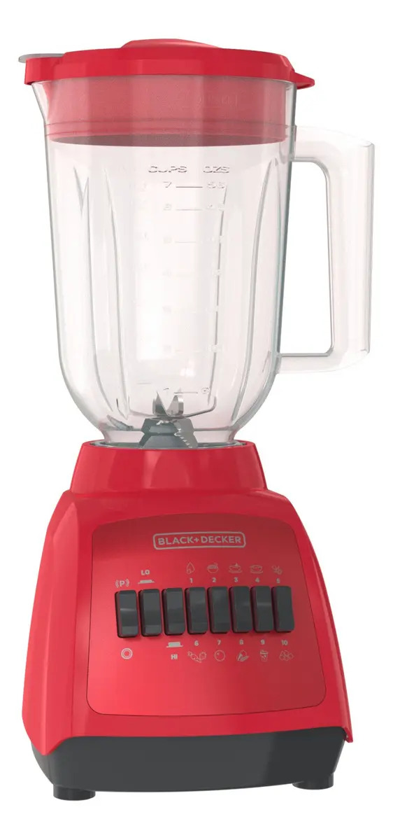 Licuadora Black+decker 10 Velocidades 550w, Blbd210-rla Color Rojo